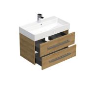 Koupelnová skříňka s umyvadlem SAT Cube Way 40x47,5x20 cm dub Hickory mat CUBE320401DCDH.  (2)