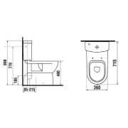 WC kombi komplet Jika Mio vario odpad SIKOSJMIVS24716. technický nákres