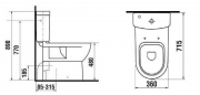 WC kombi komplet Jika Mio vario odpad SIKOSJMIVS24716 (technický nákres)