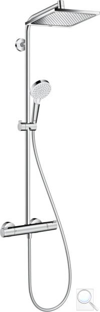 Sprchový systém Hansgrohe Crometta E na stěnu s termostatickou baterií chrom 27281000 obr. 1