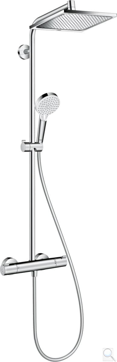 Sprchový systém Hansgrohe Crometta E na stěnu s termostatickou baterií chrom 27281000. obr. 1