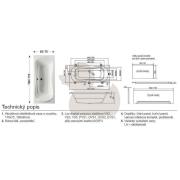 Obdélníková vana Ravak Campanula II 180x80 cm akrylát CB21000000. obr. 3&nbsp;