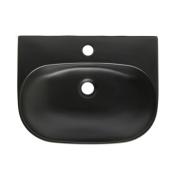 Umyvadlo SAT Brevis 50x38,5 cm bez přepadu černé SATBRE5038RBKM. obr. 2