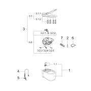 WC s bidetem závěsné Grohe Sensia Arena bílá 39354SH1. Technický nákres 1