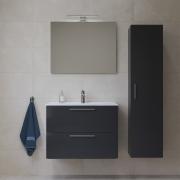 Koupelnová sestava s umyvadlem zrcadlem a osvětlením Vitra Mia 79x61x39,5 cm antracit lesk MIASET80A (obr. 8)