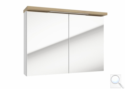 Zrcadlová skříňka Naturel Stilla + LED 80x60 cm bílá STILLAE08002. obr. 1