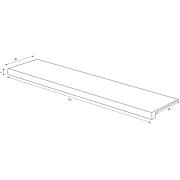 Schodová Tvarovka Rako Pino bloom béžová. &nbsp;