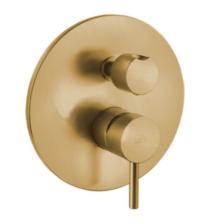 Sprchová baterie Paffoni Light včetně podomítkového tělesa broušená zlatá mat LIG018HGSP