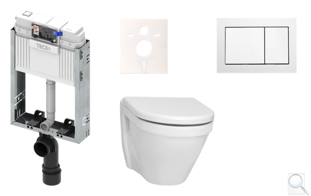 TECE závěsný komplet WC Vitra S50, zadní odpad, KMPLS50T. 