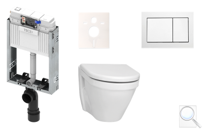 TECE závěsný komplet WC Vitra S50, zadní odpad, KMPLS50T. 