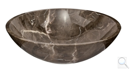 Umyvadlo na desku SAT Purity 43x43 cm hnědý mramor bez otvoru pro baterii, bez přepadu SATPURBR. obr. 1