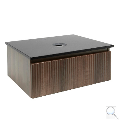 Koupelnová skříňka s deskou z umělého kamene SAT Evolution 78x30x44,8 cm ořech mat SATEVO80NATK. obr. 1