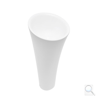 Volně stojící umyvadlo SAT Fusion 42,5x42,5 cm bez otvoru na baterii bílá lesk SATFUS9543. obr. 1