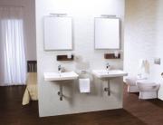 Umyvadlo Jika Cubito 55x42; 60x45; 65x48,5; 85x48,5 cm otvor pro baterii uprostřed (obr. 6)