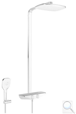 Sprchový systém Hansa Emotion s termostatickou baterií šedá/chrom 5865017184.