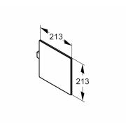 Kosmetické zrcátko Huppe Select+ černá, stříbrná matná. Technický nákres