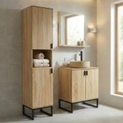 Vysoká skříňka Ceramia Easy 39x185x36 cm světlý dub lesk EASYREGO. &nbsp;(7)