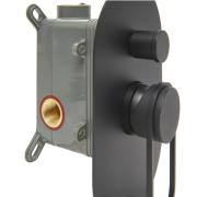 Vanová baterie SAT Fusion včetně podomítkového tělesa matná černá SATBSFU215KPCC. obr. 3&nbsp;