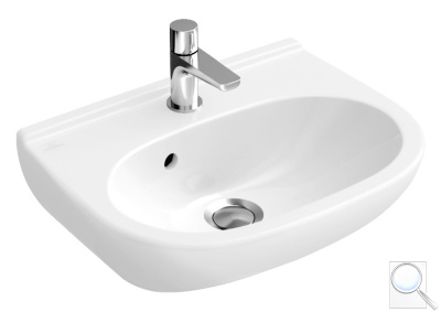 Umyvadlo Villeroy & Boch O.Novo 50x40 cm otvor pro baterii uprostřed 53605001. obr. 1