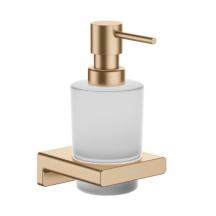Dávkovač mýdla Hansgrohe AddStoris s držákem kartáčovaný bronz 41745140