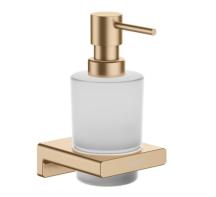 Dávkovač mýdla Hansgrohe AddStoris s držákem kartáčovaný bronz 41745140