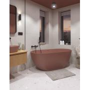 Volně stojící vana SAT Aula 160x78,7 cm litý mramor levá i pravá růžová SATAULA1600P. &nbsp;(5)