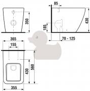 WC stojící Jika Pure vario odpad H8234240000001 (technický nákres)