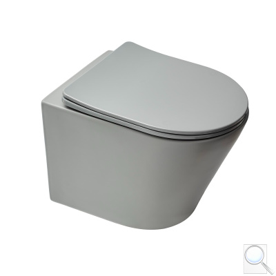 WC závěsné se sedátkem softclose SAT Infinitio šedá mat zadní odpad SATINF010RREXPLGRM. obr. 1