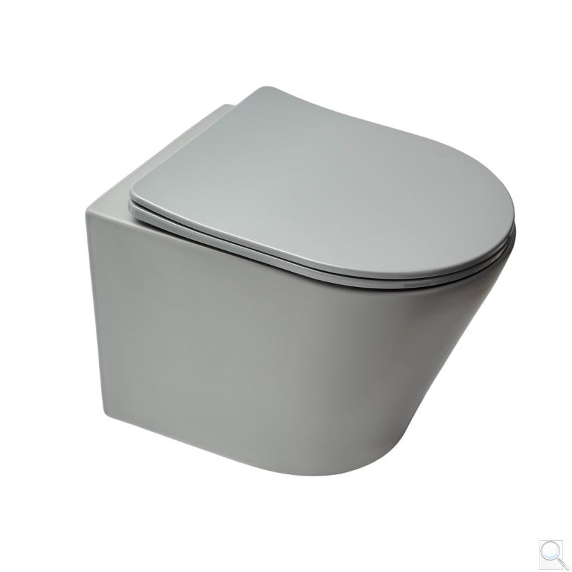 WC závěsné se sedátkem softclose SAT Infinitio šedá mat zadní odpad SATINF010RREXPLGRM. obr. 1