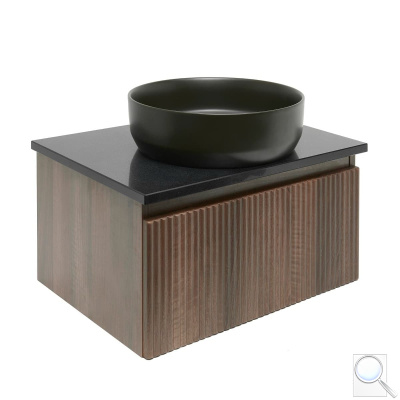 Koupelnová skříňka s deskou z umělého kamene SAT Evolution 58x30x44,8 cm ořech mat SATEVO60NATK. obr. 1