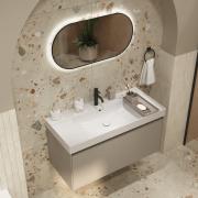 Koupelnová skříňka s keramickým umyvadlem Roca Ona 100x50,5x46 cm písková mat ONA1001ZPM (obr. 5)