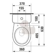 WC kombi komplet stojící Jika Lyra Plus šikmý odpad H8263840002423. technický nákres 3 