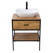 Koupelnová skříňka pod umyvadlo na desku Naturel Blackframe 60x73x46 cm javor lesk BFRAMEUMD. obr. 2&nbsp;