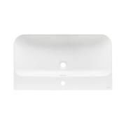 Nábytkové umyvadlo SAT Fusion 81x46 cm bílá matná, otvor pro baterii uprostřed SATFUS8046MW. obr. 3&nbsp;