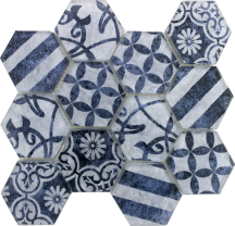 Skleněná mozaika Premium Mosaic azul modrá