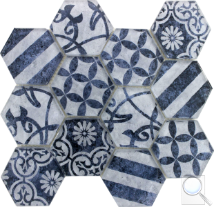 Skleněná mozaika Premium Mosaic azul modrá