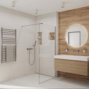 Sprchová zástěna Walk-in 120 cm SAT v barvě profilu PVD Gun metal SATBWI120PRGM. obr. 8 