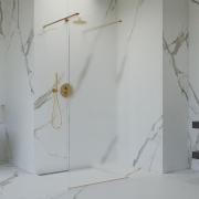 Sprchová zástěna Walk-in 80 cm SAT v barvě profilu zlatá SATBWI80MSZAVZ.  (3)