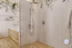 Koupelna Kale Soul. SIKO-koupelna-s-walk-in-kvetinovy-dekor-se-drevem-serie-soul-03