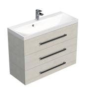 Koupelnová skříňka s umyvadlem Naturel Cube Way 60x76,5x40 cm, 80x76,5x40 cm, 100x76,5x40 cm dub chamonix. 100x76,5x40 cm CUBE21003DC