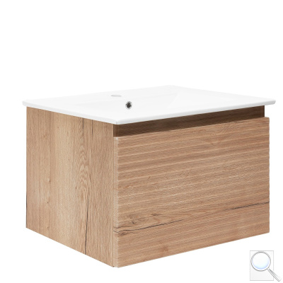 Koupelnová skříňka s umyvadlem Naturel Savona 78x43x44,8 cm dub halifax mat SAVONA80DH. obr. 1