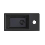 Umývátko SAT Brevis 40,5x20,5 cm černé otvor pro baterii vpravo SATBRE4020SRBKM. obr. 2