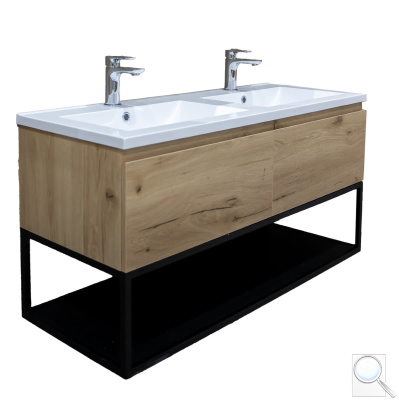 Koupelnová skříňka s umyvadlem SAT B-Way dub mat BWAY120OAKU. obr. 1