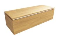 Koupelnová skříňka s krycí deskou SAT Feel 120x30x46 cm medový dub mat SATFEEL120DMDBEZ