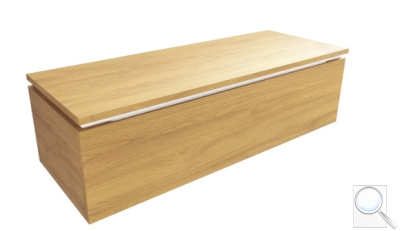Koupelnová skříňka s krycí deskou SAT Feel 120x30x46 cm medový dub mat SATFEEL120DMDBEZ. obr. 1