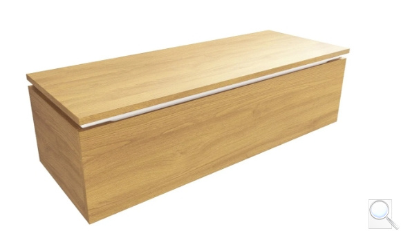 Koupelnová skříňka s krycí deskou SAT Feel 120x30x46 cm medový dub mat SATFEEL120DMDBEZ. obr. 1