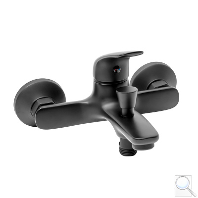 Vanová baterie S-Line Pro bez sprchového setu 150 mm černá mat SIKOBSLPRO222C. obr. 1