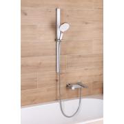 Vanová baterie SAT Fusion bez sprchového setu páka bílé sklo SATBSFU222BS. obr. 3&nbsp;