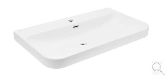 Nábytkové umyvadlo SAT Fusion 81x46 cm bílá matná, otvor pro baterii uprostřed SATFUS8046MW. obr. 1