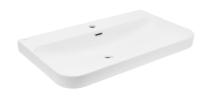 Nábytkové umyvadlo SAT Fusion 81x46 cm bílá matná, otvor pro baterii uprostřed SATFUS8046MW